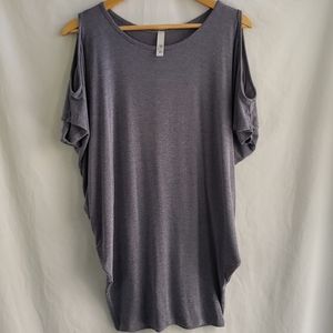 Jolie Los Angeles Grey Cold Shoulder Top